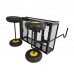 FixtureDisplays® Heavy Duty Lawn/Garden Utility Cart/Wagon With Collapsible Side Meshes, 400 Lbs Capacity, Black, Assembly Required Video Link Provided 38 Long X 20.5 Wide X 22